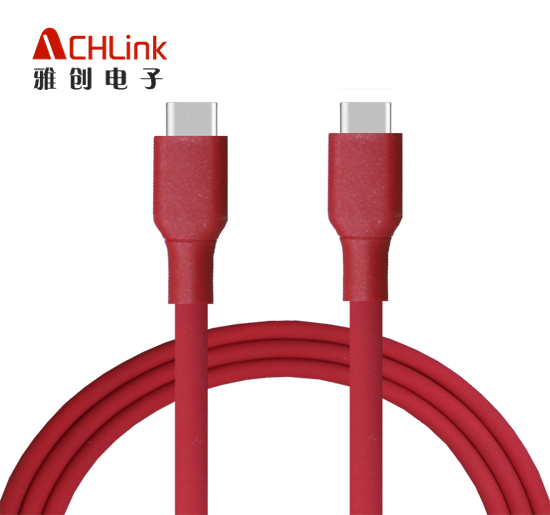 USB2.0 TYPE-CM 對(duì)TYPE-CM液態(tài)硅膠手機(jī)數(shù)據(jù)線(xiàn) PD60W筆記本平板彩色充電線(xiàn)定制